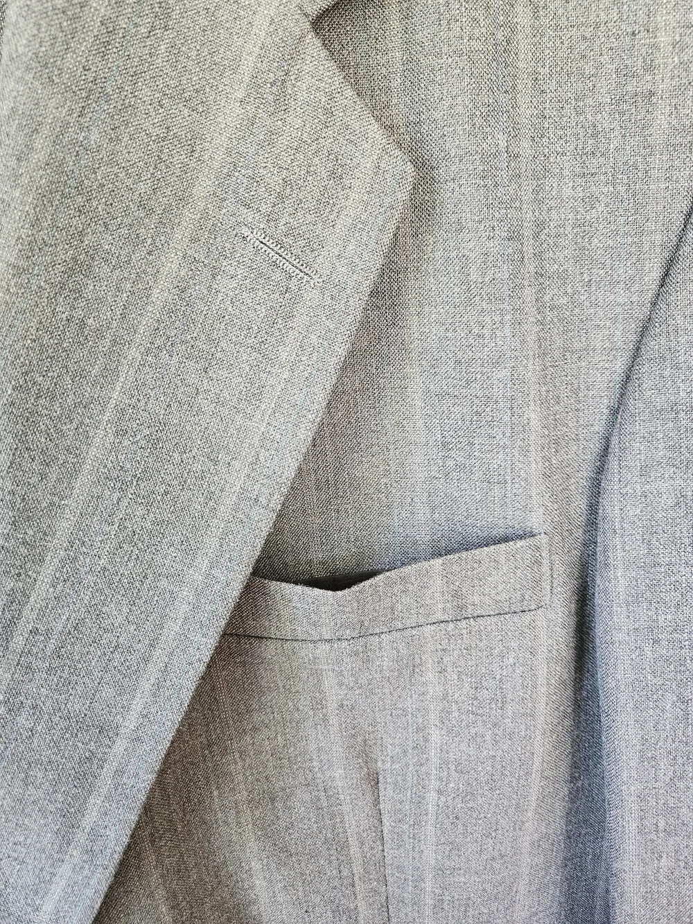 Haggar Gray Pinstripe Suit Jacket - Tailored Two-Button Blazer